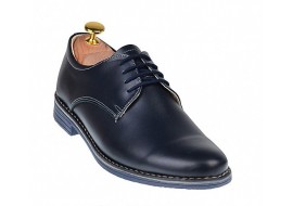 Oferta marimea  40, 42, 44 - Pantofi barbati, bleumarin,  casual-eleganti,  din piele naturala -  L859BLM